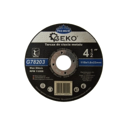 Tarcza do cięcia metalu GEKO 115x1.6 G78203