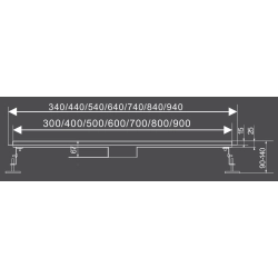 ODPŁYW LINIOWY LINE 90 CM WET&DRY 75451 FALA