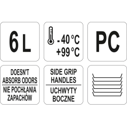 POJEMNIK Z POLIWĘGLANU 6L YG-00522 YATO