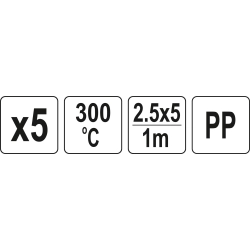 Wkłady pp 2,5x5mm 5x1m 5szt. YT-82303 YATO