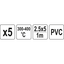 Wkłady pvc 2,5x5mm 5x1m 5szt. YT-82306 YATO