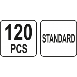 Zestaw bezpieczników standard 120 szt YT-83144 YATO
