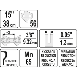 ŁAŃCUCH TNĄCY DO PILARKI 15