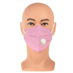 Różowa maska antywirusowa koronawirus z zaworem FFP2/PZ KN95
