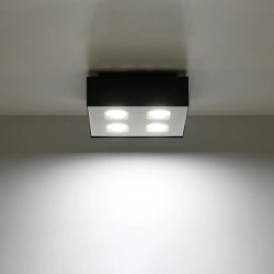 Plafon MONO 4 czarny SL.0073 Sollux Lighting
