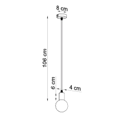 Lampa wisząca EDISON czarna SL.0152 Sollux Lighting