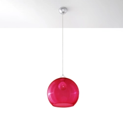 Lampa wisząca BALL czerwona SL.0253 Sollux Lighting