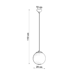 Lampa wisząca UGO 20 chrom SL.0263 Sollux Lighting