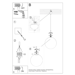 Lampa wisząca UGO 20 chrom SL.0263 Sollux Lighting