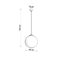 Lampa wisząca UGO 40 chrom SL.0265 Sollux Lighting