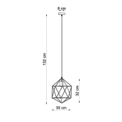 Lampa wisząca GASPARE czarna SL.0291 Sollux Lighting