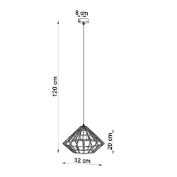 Lampa wisząca UMBERTO biała SL.0293 Sollux Lighting