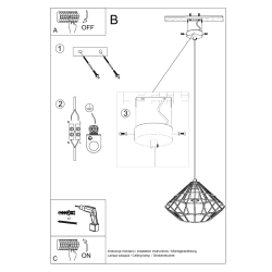 Lampa wisząca UMBERTO biała SL.0293 Sollux Lighting