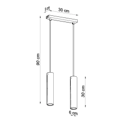 Lampa wisząca LAGOS 2 biały SL.0324 Sollux Lighting