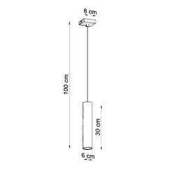 Lampa wisząca LAGOS 1 czarny SL.0327 Sollux Lighting