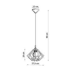 Lampa wisząca POMPELMO naturalne drewno SL.0393 Sollux Lighting