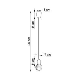 Lampa wisząca DIEGO 1 żółta SL.0578 Sollux Lighting