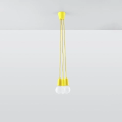 Lampa wisząca DIEGO 3 żółta SL.0579 Sollux Lighting