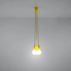 Lampa wisząca DIEGO 3 żółta SL.0579 Sollux Lighting