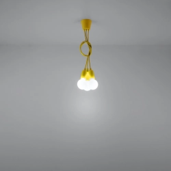 Lampa wisząca DIEGO 3 żółta SL.0579 Sollux Lighting