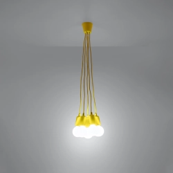 Lampa wisząca DIEGO 5 żółta SL.0580 Sollux Lighting