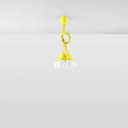 Lampa wisząca DIEGO 5 żółta SL.0580 Sollux Lighting