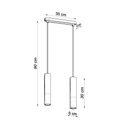 Lampa wisząca PABLO 2 biała SL.0629 Sollux Lighting