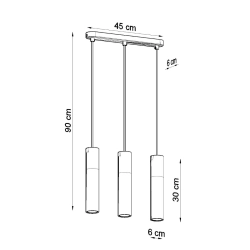 Lampa wisząca PABLO 3L biała SL.0630 Sollux Lighting