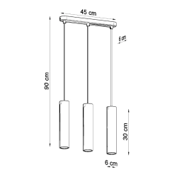 Lampa wisząca LINO 3L SL.0638 Sollux Lighting