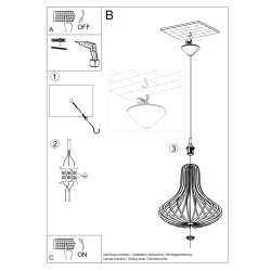 Lampa wisząca ELZA SL.0641 Sollux Lighting