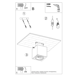 Plafon VALDE 140 beton SL.0646 Sollux Lighting