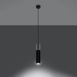 Lampa wisząca BORGIO 1 czarny SL.0650 Sollux Lighting