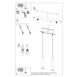 Lampa wisząca LUVO 2 SL.0654 Sollux Lighting