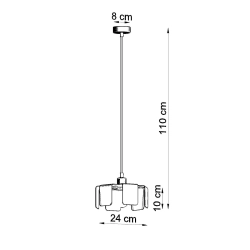 Lampa wisząca TULIP czarny SL.0667 Sollux Lighting