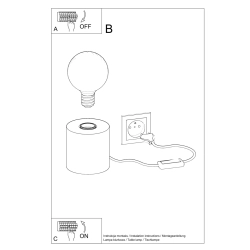 Lampa biurkowa SALGADO beton SL.0680 Sollux Lighting