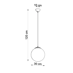 Lampa wisząca UGO 30 złota SL.0716 Sollux Lighting