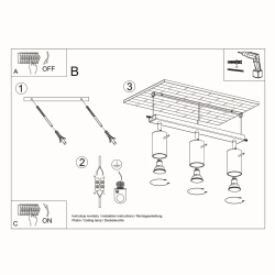 Plafon RING 3 chrom SL.0729 Sollux Lighting