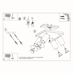 Plafon RING 4 chrom SL.0730 Sollux Lighting