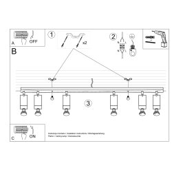 Plafon RING 4L chrom SL.0731 Sollux Lighting