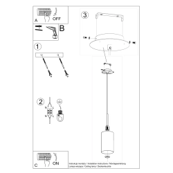 Żyrandol OTTO 15 czarny SL.0742 Sollux Lighting