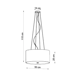 Żyrandol OTTO 50 biały SL.0743 Sollux Lighting