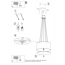 Żyrandol OTTO 50 biały SL.0743 Sollux Lighting