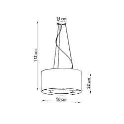 Żyrandol SATURNO 50 biały SL.0747 Sollux Lighting