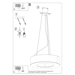 Żyrandol SATURNO 50 biały SL.0747 Sollux Lighting