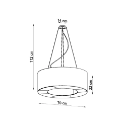 Żyrandol SATURNO 70 biały SL.0751 Sollux Lighting