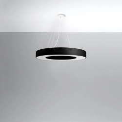 Żyrandol SATURNO SLIM 70 czarny SL.0754 Sollux Lighting