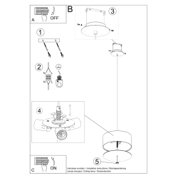 Żyrandol SKALA 30 biały SL.0755 Sollux Lighting