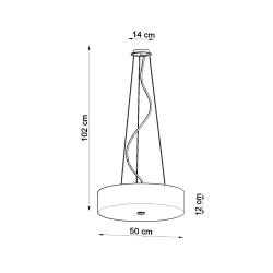 Żyrandol SKALA 50 biały SL.0757 Sollux Lighting