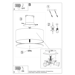 Plafon SKALA 30 biały SL.0759 Sollux Lighting