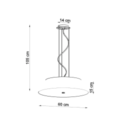 Żyrandol VEGA 60 czarny SL.0766 Sollux Lighting